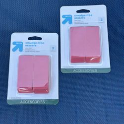 Lot Of 2 Up & Up Erasers Twin Packs New