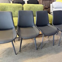 Dining Chairs Set of 4, Mid Century Modern Faux Leather Kitchen & Dining Room Chairs, Comfortable Dinner Chair Kitchen Chairs for Restaurant Living Ro