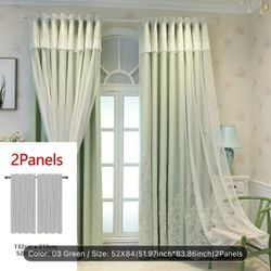 Only 1 Panels Enchanted Fairy Curtains (Green)