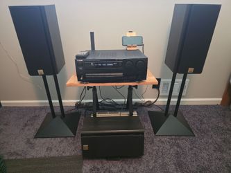 RARE Vintage THX Certified Kenwood Receiver, Front Left, Right and Center Speakers