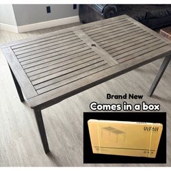 Outdoor Table Gray Garden Patio Deck Balcony