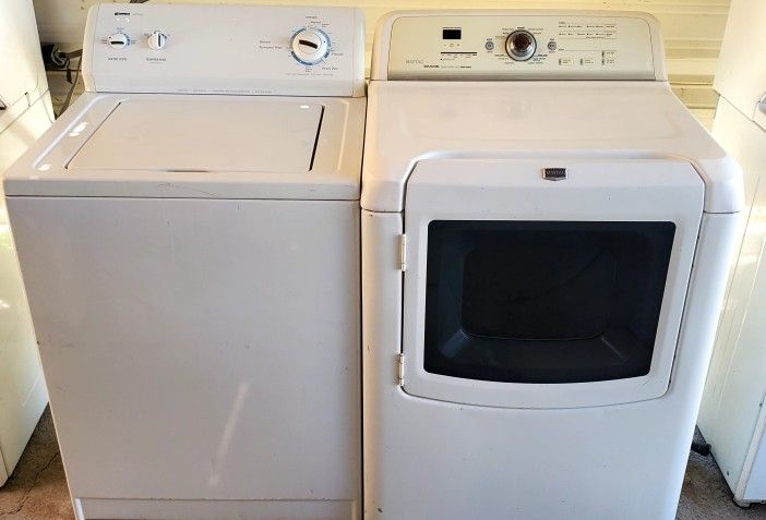 HEAVY DUTY VERY RELIABLE WASHER AND NEWER ELECTRIC DRYER, 4 MONTHS WARRANTY, FREE DELIVERY AND INSTALLATION