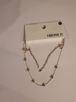 Forever 21 Gold Layered Chain Necklace