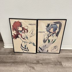 Ayanami & Asuka Wall Art Print Evangelion 