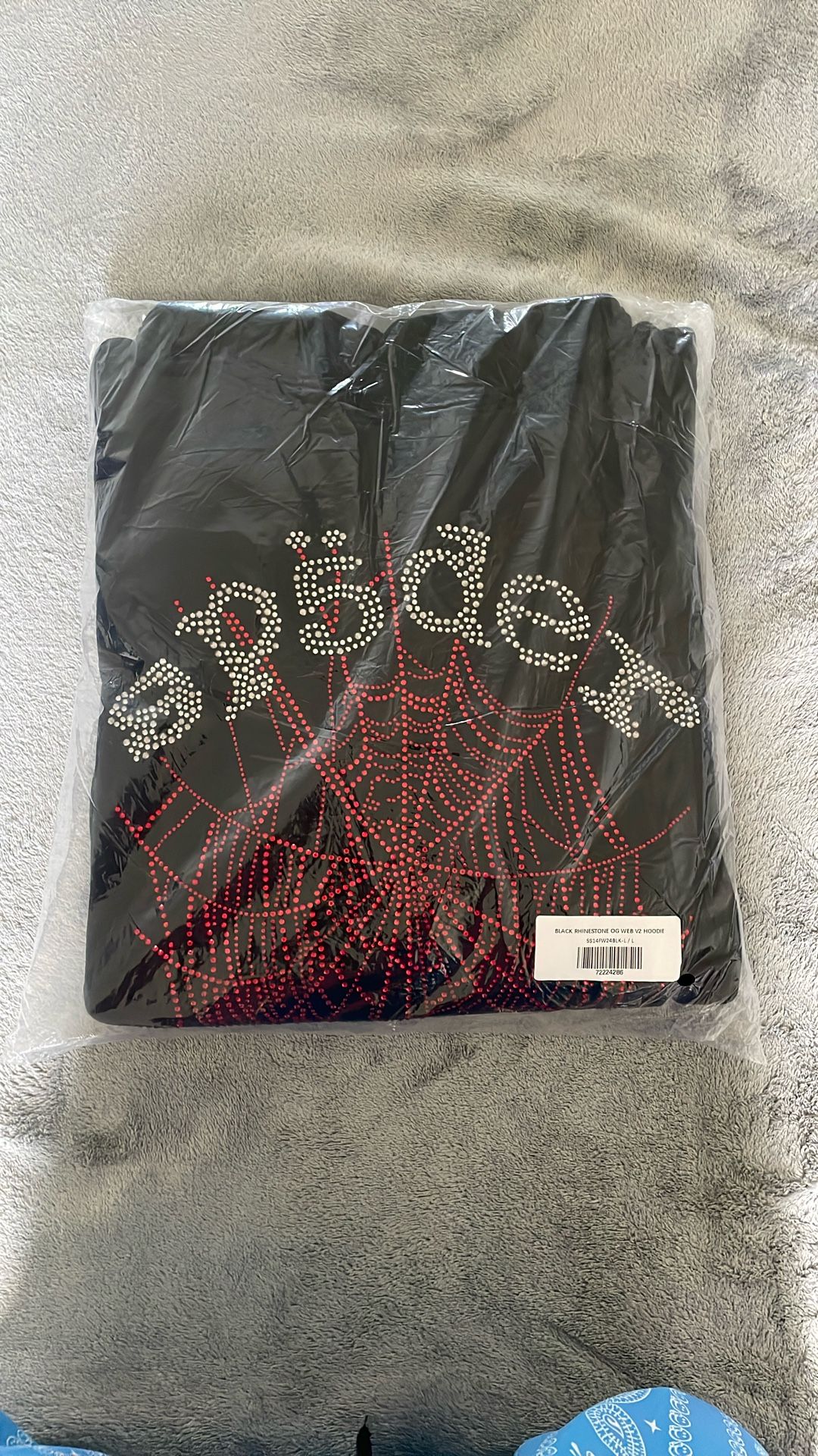 Black Rhinestone Spider Hoodie