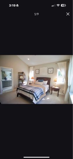 Queen Sleigh Bed & Mattress