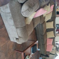 Fabric semi round couch