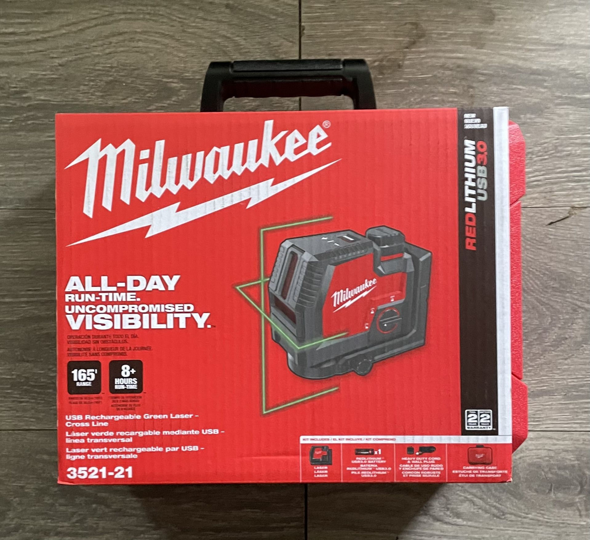 Milwaukee USB3.0 Cross-line Laser Level Kit