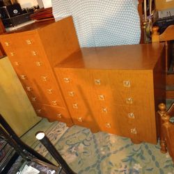 All Wood  Chess Dresser Two Twin Beds