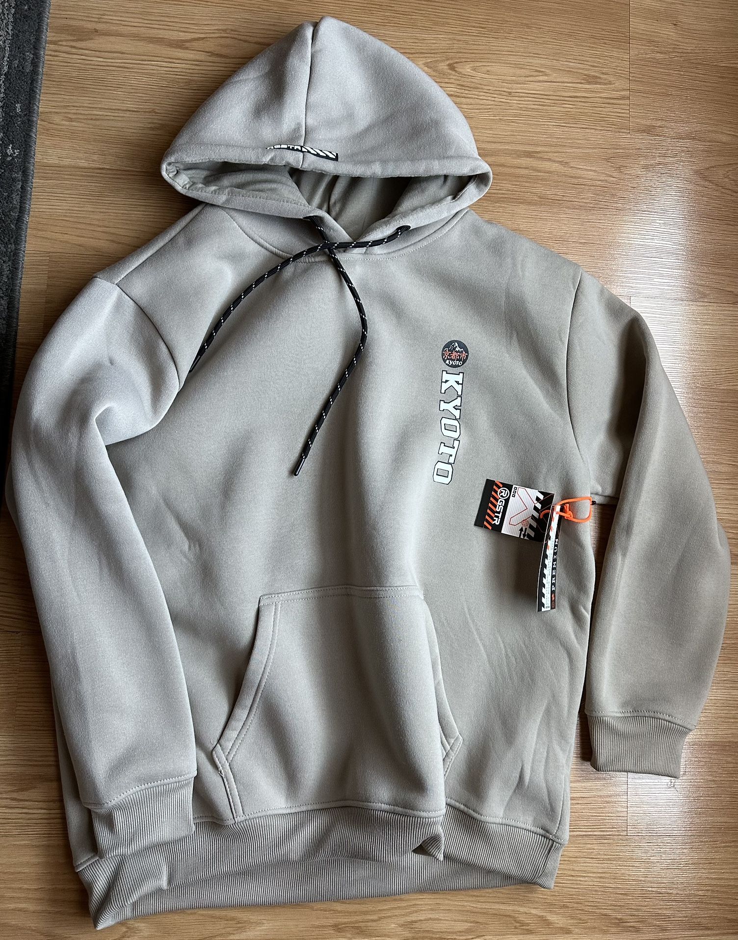 New Premium Beige Japan Kyoto 🇯🇵 Kangaroo Pocket Hoodie - Sz L