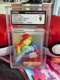 Pokémon Furisode Girl 205/195 CGC 9 - Silver Tempest Rainbow Rare