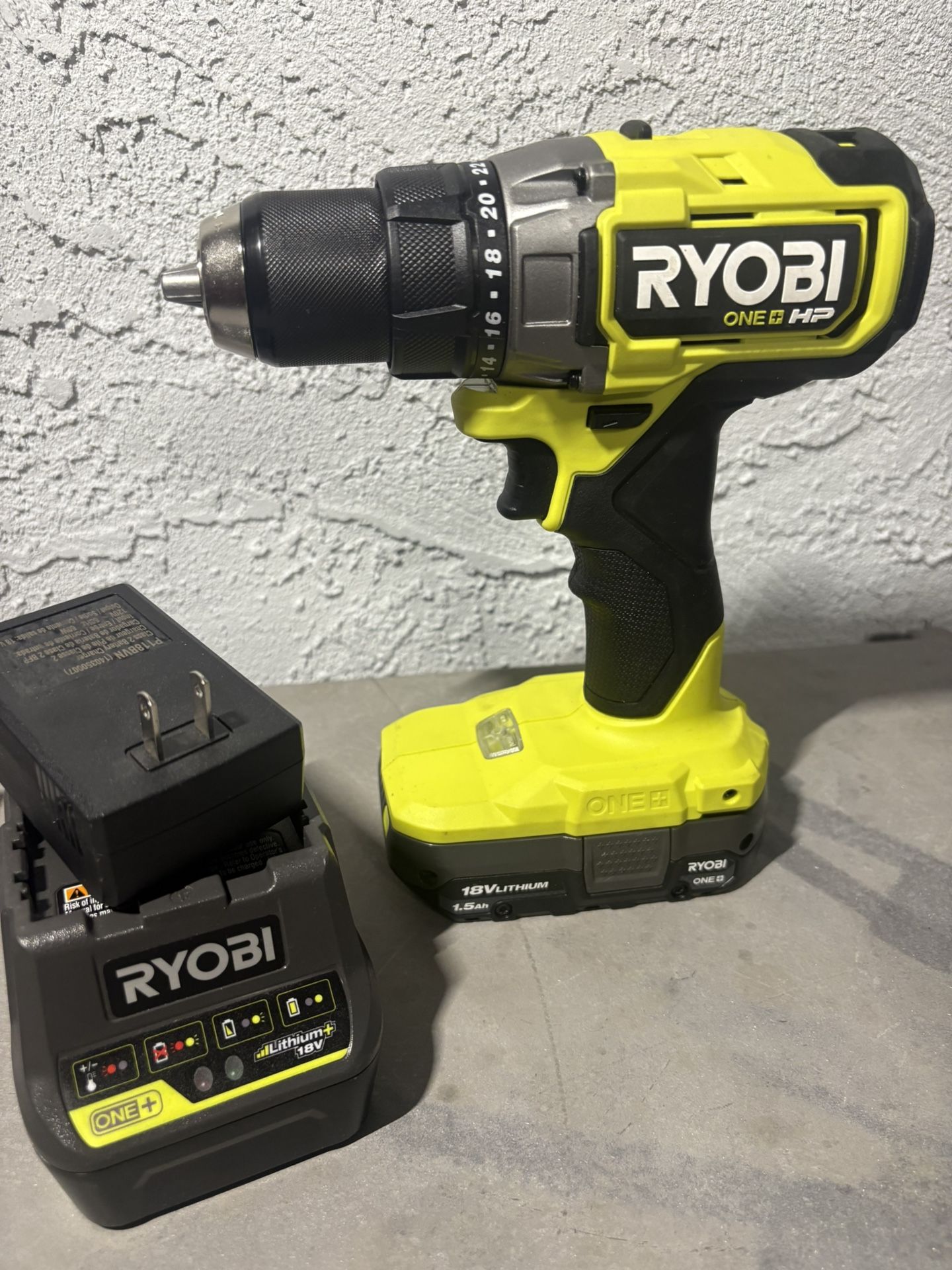 RYOBI ONE+ HP 18V Brushless Cordless 1/2 in. Drill/Driver Kit with (1) 1.5 Ah HIGH PERFORMANCE Battery and Charger