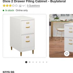 Dixie 2 drawer filing cabinet