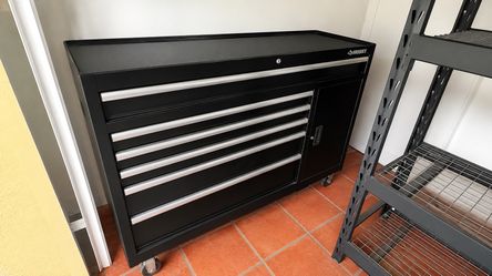 🔥 ONE DAY ONLY! Husky Tool Box + DEWALT Air Compressor + Heavy Duty Rack - $550