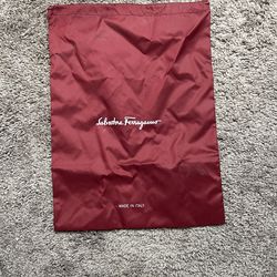 Designer Ferragamo Satin Drawstring Bag( For Slides Or Shoes)