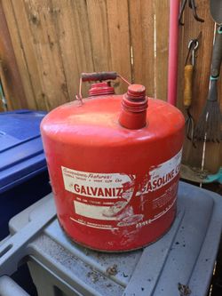 Canister for Gasoline 5 Gallons, Metal, Good Condition