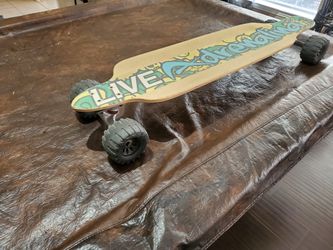 Live Adrenalina Longboard Skateboard with Monster truck tires RARE