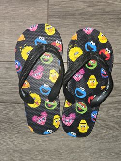 Sesame street kids flip flops shoes