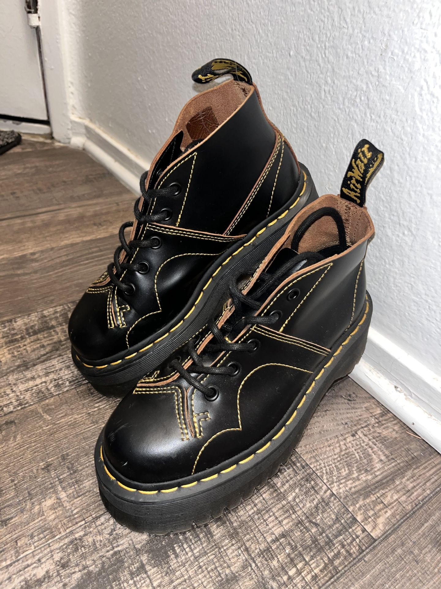 Dr. Martens Church Platform Monkey Boots