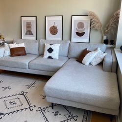 Gray Sectional Couch 