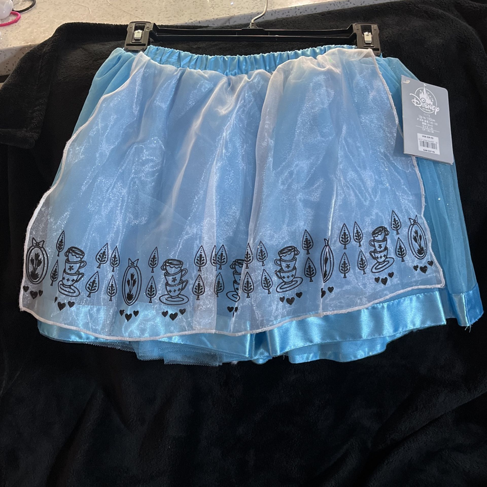 Disney ALICE IN WONDERLAND Girls Size 11-12 Skirt