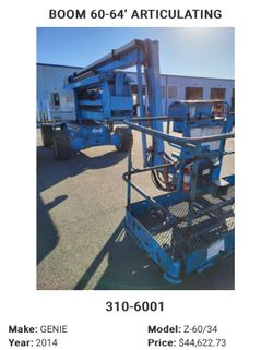Genie Boom Lift 2014 60ft 