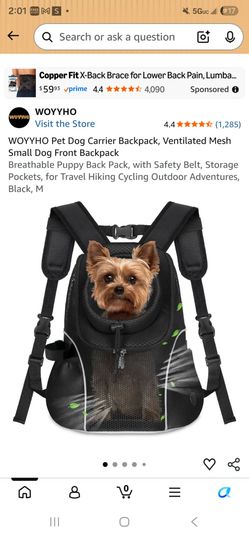 WOYYHO Ventilated Mesh Pet Dog Carrier Backpack