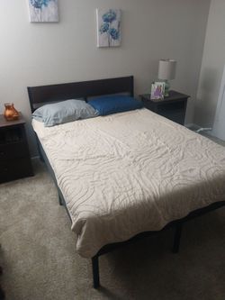 Full bed with bed frame