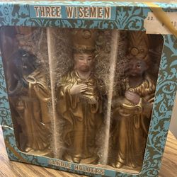 Commodore Wisemen candle holders - set of 3 - vintage christmas decor