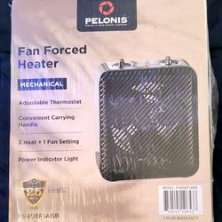 Pelonis 1500W 3-Speed Electric Fan-Forced Space Heater, PSH08F1ABB, Black