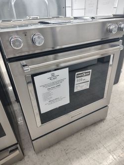 (50% Off Wall Ovens & Electric Ranges ends 7/5/26) $1449.50 KitchenAid downdraft slide in electric range with Convection oven