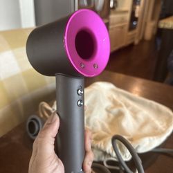 AUTHENTIC Lightly Used Dyson Supersonic Hair Dryer in the Fuchsia/Iron colorway