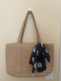 Draper James Brown Straw bag