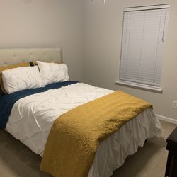 Bed frame with mattress