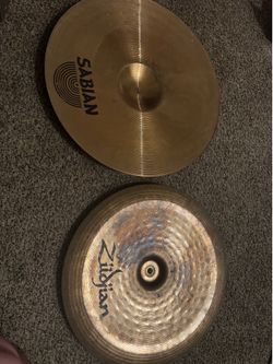 Sabian and a Zildjian cymbal