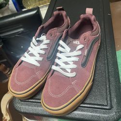 Burgundy Vans ,Skate Shoe