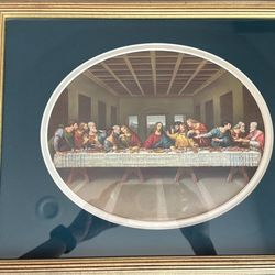 Decorative framed print of The Last Supper by Leonardo da Vinci 