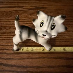 Black & white cat figurine