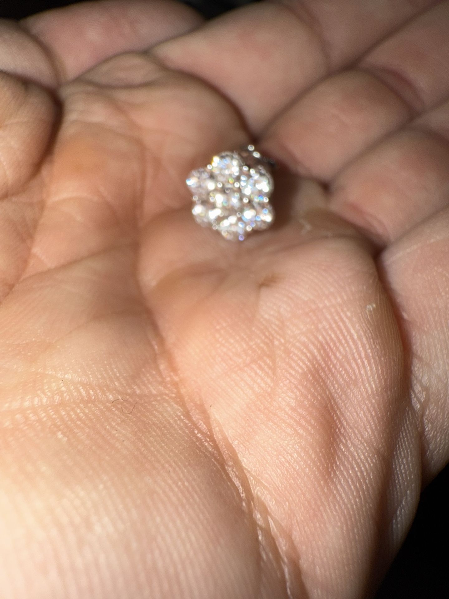 GRA 925 Silver Moissanite Earring 