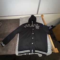 “XL” True Religion Reversible Bomber Jacket (Black & White) 