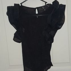 See Thru Sexy Bodysuit Black
