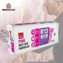 Owens Corning R-13 Wall Insulation – Kraft Faced Batt – New 