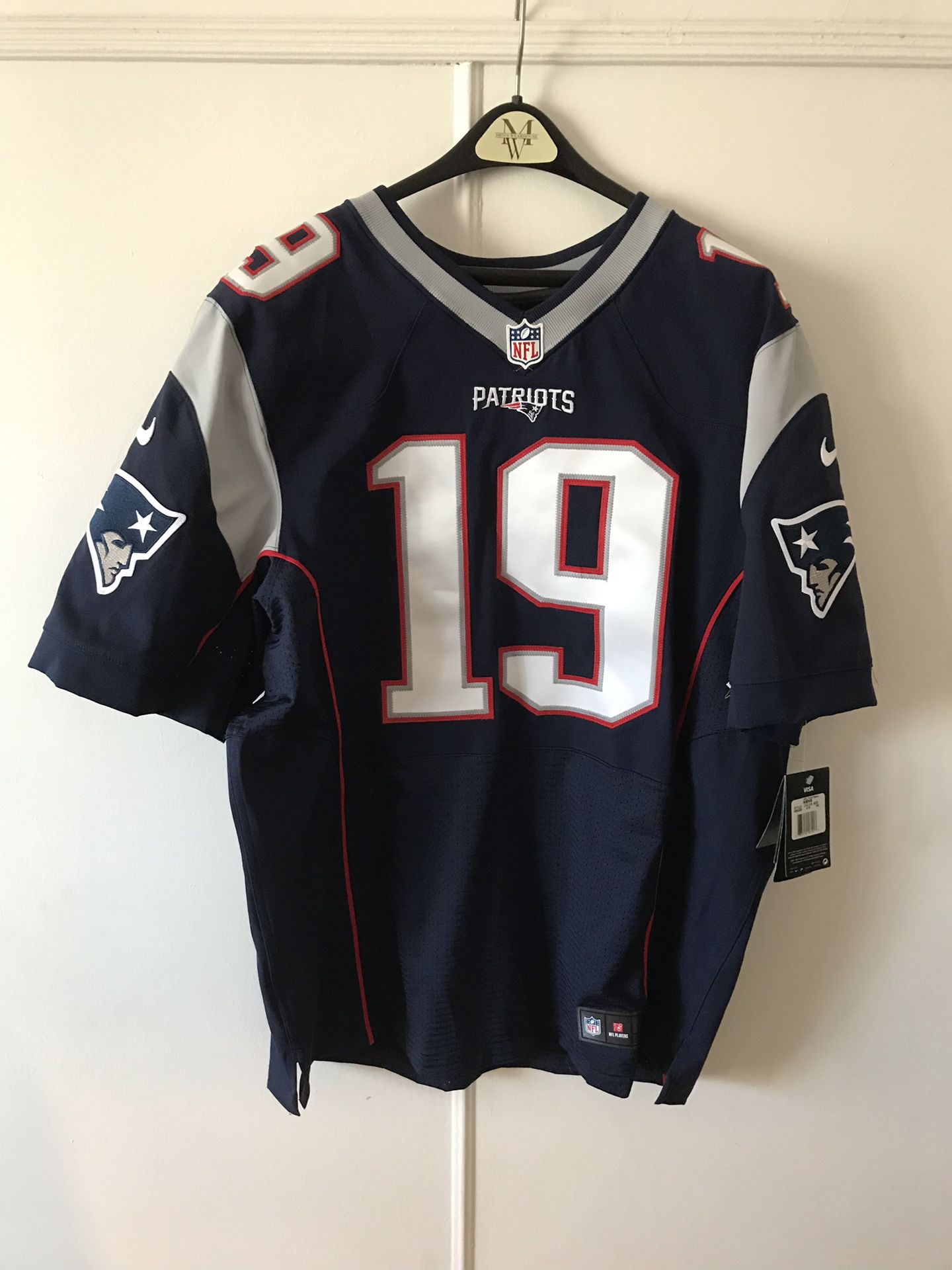 Nike Elite New England Patriots On Field Jersey NWT #19 Mitchell Size 48