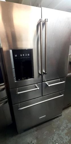 Kitchen Aid 5-Door Stainless Steel Fridge
