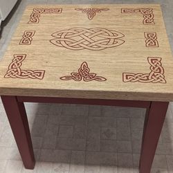 End Table With Carving