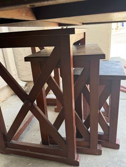 Wood Nesting Tables Set of 3