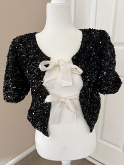 Black sequins cardigan