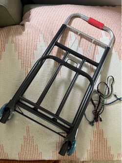 Heavy-duty foldable stair-climbing hand dolly with rolling wheels