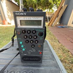 Sony AIR-7 PSB/AIR/FM/AM PLL synthesized receiver Airband Scanner
