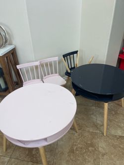 Kids desk pink & black
